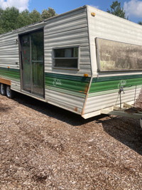26’ elite camper trailer slide living bunk boots hearts bunkie 