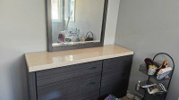4 pc bedroom furniture. Dresser with mirror,chest,2 night tables