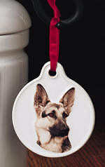 Sculpted Ornament, 3-D Medallion,Dog brooch,Christmas decoration