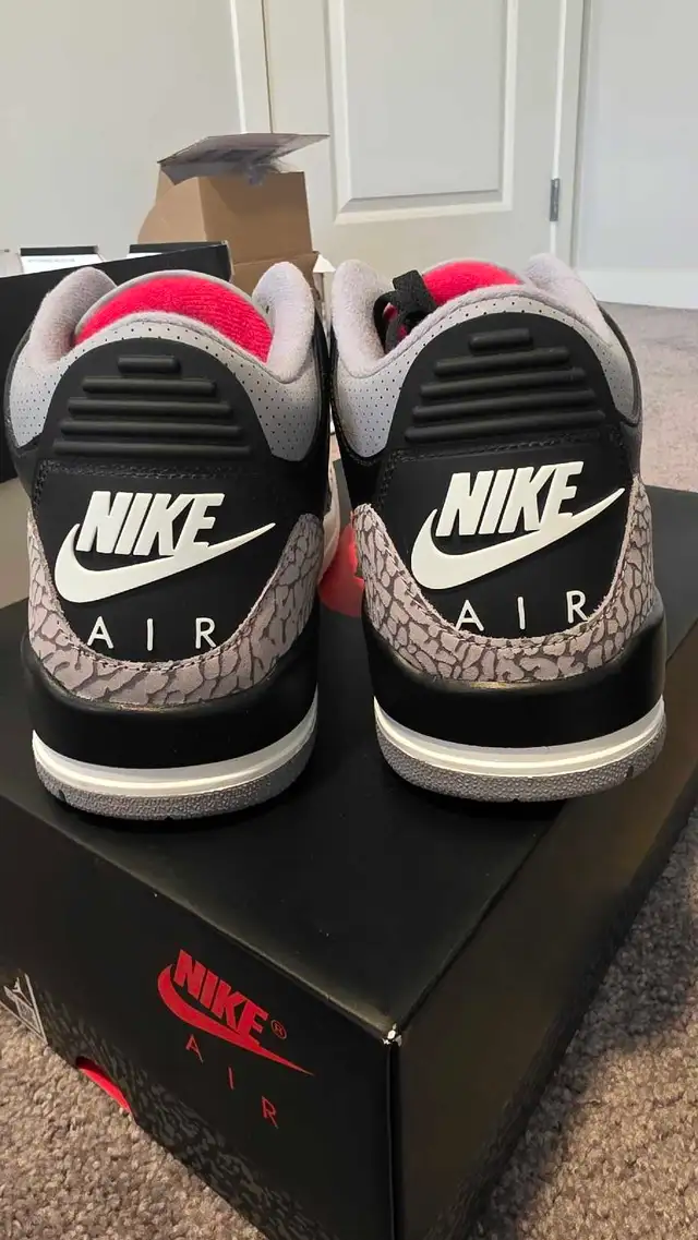 air jordan 3 black cement size 9 in Men's Shoes in Edmonton - Image 3