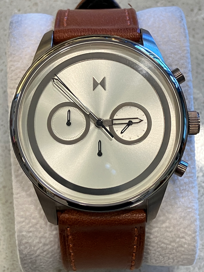 MVMT Powerlane Classic men's chronograph in the original silver / nickel / grey finish modeled after...