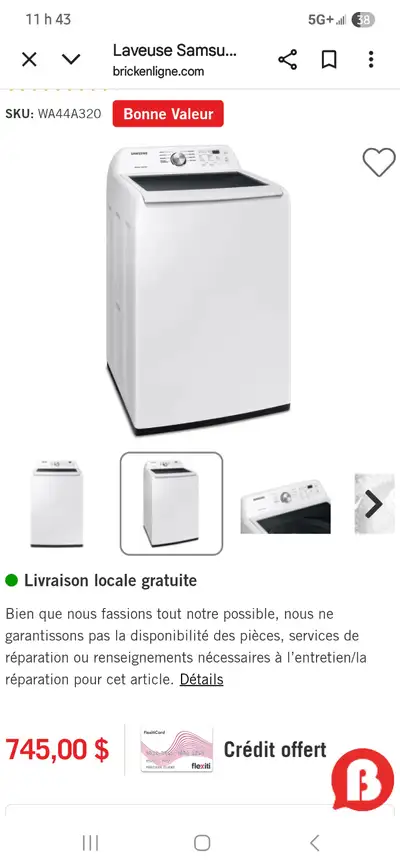Laveuse samsung, View more