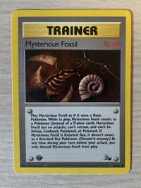 Pokemon 1st EDITION Mysterious Fossil Trainer card