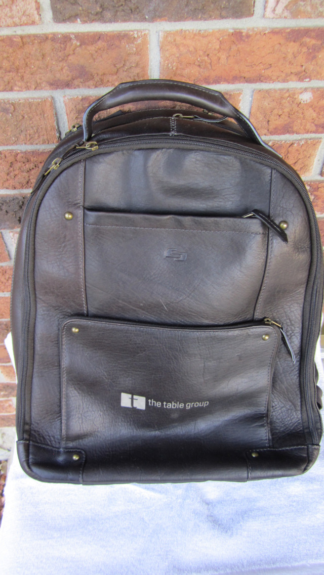 Beautiful Leather Backpack by Solo. in Bags & Luggage in Guelph