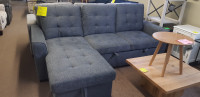 New Taylor Sofa Chaise with Pullout and Storage, Reversible