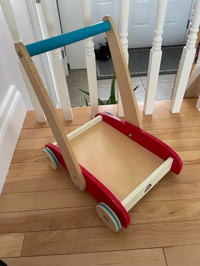 Roll Cart Wooden Push and Pull Toy in Toys in Bedford - Image 2