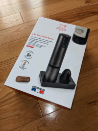 Brand New Peugeot Elis Touch Carbone electric corkscrew