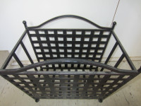 2 Black metallic Magazine rack / stand or plant pots basket
