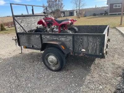 Trailer 8x6 No Vin , no lights ATV doesn’t have keys, sat in the bushes for a while and can’t find t...