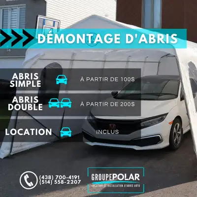 Prix selon la longueur et largeur du tempo Desinstallation complète du tempo Rangement des pièces 5️...