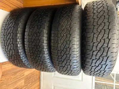 Whole set 4 tires and rims, bolt pattern 6 x139.7 mm, Center bore 106.1mm , used on TOYOTA TACOMA