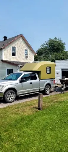 Composite construction, insulated,sleeps two , 200 amp.hr.lithium battery with 200 watts of solar ch...