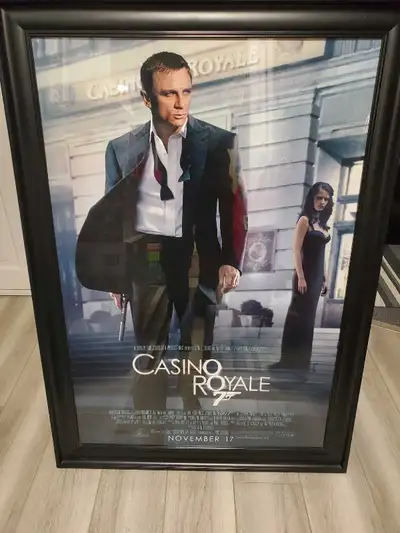 Selling a framed Original James Bond Casino Royale Movie Poster