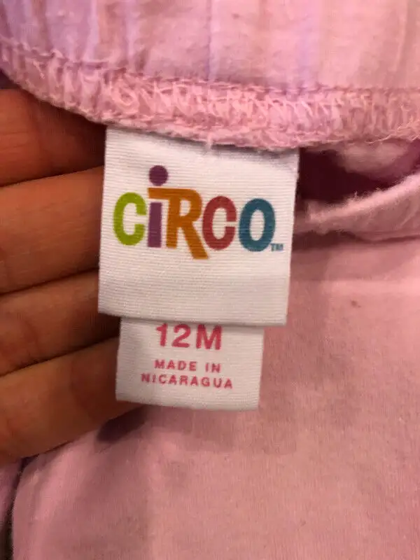 2 pairs of girls cotton pink pants - 12 months62863262704642124