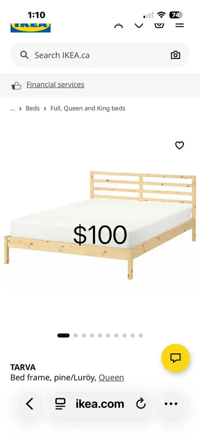 IKEA Queen Bed Frame, View more