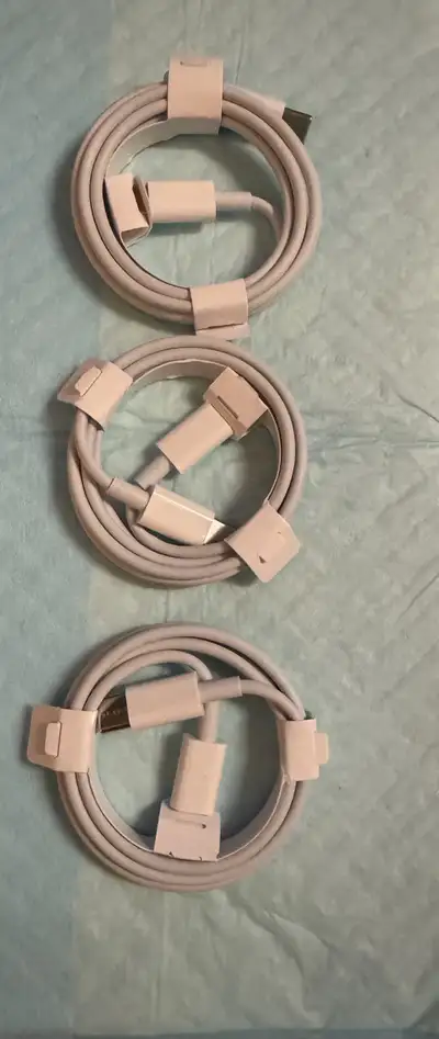 3 New IPhone Chargers. Type C’s. Pick up only. No holds. $10 each. Price is not negotiable. Cash onl...