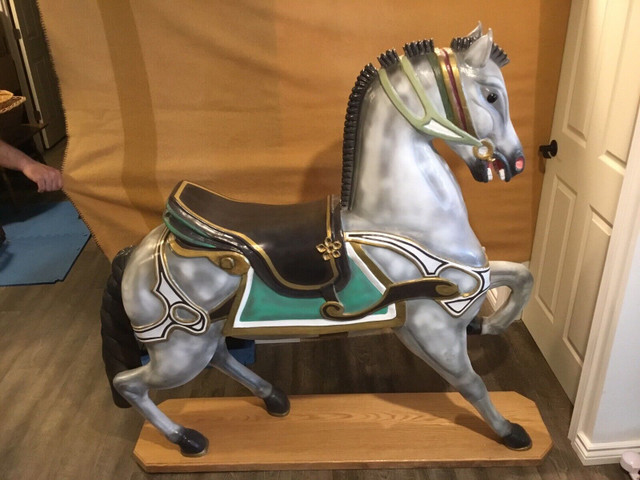 Handcrafted Carousel Wooden Horse $2300 in Home Décor & Accents in Trenton - Image 2
