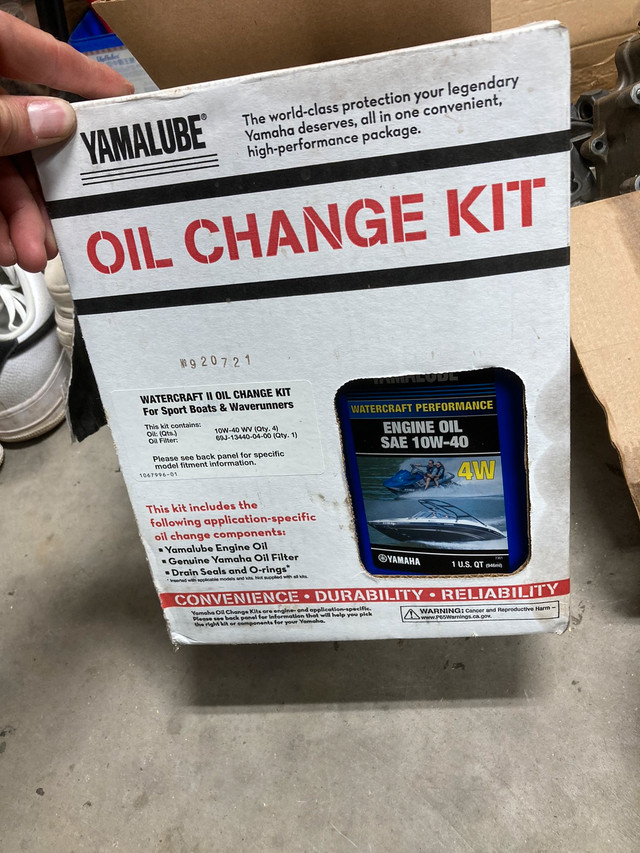 Yamalube watercraft oil change kit brand new in Other in Cole Harbour