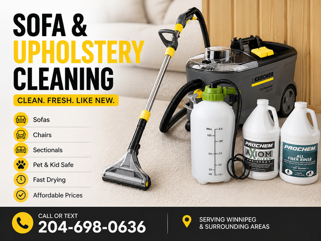 Sofa & Upholstery Cleaning, premium chemistry