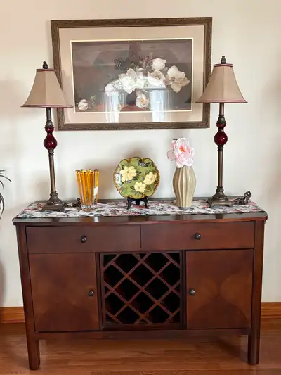 Buffet/Side Table and Lamp, View more