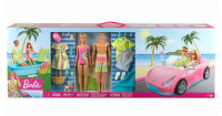 Barbie & Ken Dolls, Pool and Convertible Bundle Playset