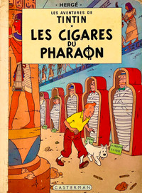 Vintage 1965 Les aventures de Tintin "Les Cigares du pharaon"