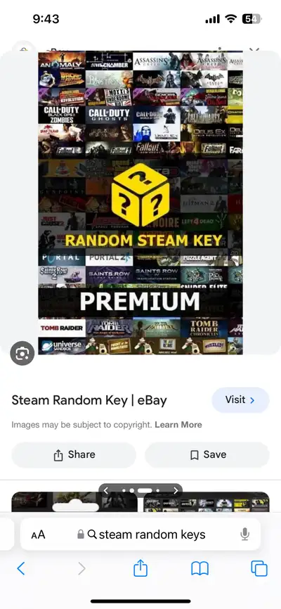 Gold Premium Steam Keys Video Games Region Free | PC- Worth $30 and up You will receive 1 Premium Ke...