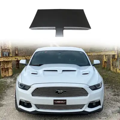 Hood Scoop For Ford Mustang GT, 2.3 EcoBoost, V6 2015 2016 2017 2.3T 5.0 PP Material Unpainted Car E...