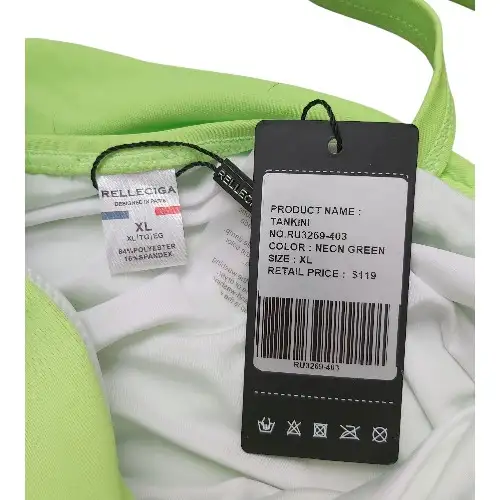 RELLECIGA Neon Green Tankini Top XL Adjustable Straps in Women's - Tops & Outerwear in Kitchener / Waterloo - Image 4