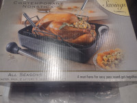 turkey roasting rack / pan set nonstick - calphalon BRAND NEW