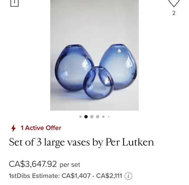 Mcm Holmegaard tear vase 6.25” in Home Décor & Accents in Ottawa - Image 5