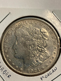 1921 Morgan U.S. Silver coins