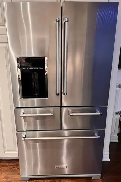 Kitchenaid fridge with five doors stainless steel, View more