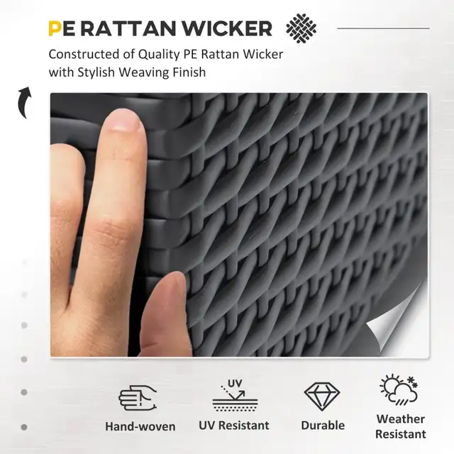 7 Pieces Patio Sofa Outdoor Wicker Sectional Patio Furniture in Patio & Garden Furniture in Markham / York Region - Image 5