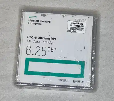 New and sealed, HP - LTO-6 6.25 tb - 50$ 4x - HP- LTO-3 800gb - 80$ (20 each) 2x - IBM 800gb - 40$ (...