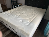adjustable queen bed with memory foam mattress