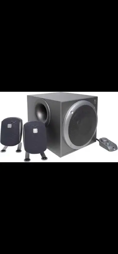 Logitec Z-2200 THX 2.1 200w speaker system with 8" subwoofer. These are the best computer speakers I...