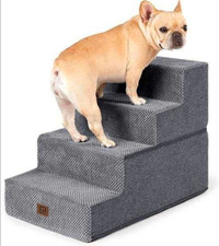 Dog Stairs for Small Dogs 18" H, 4-Step Pet Stairs