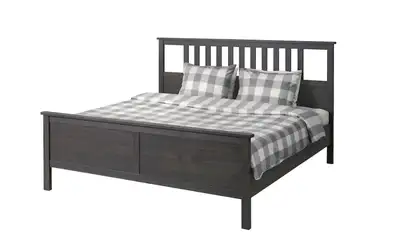 Like-New IKEA HEMNES Queen Bed Frame with Slats, View more