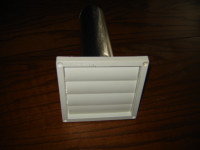New white 3" inch air duct termination wall hood/vent/galvanized