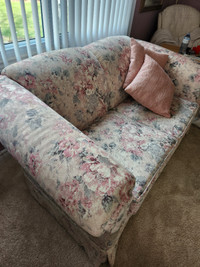 Chesterfield and loveseat