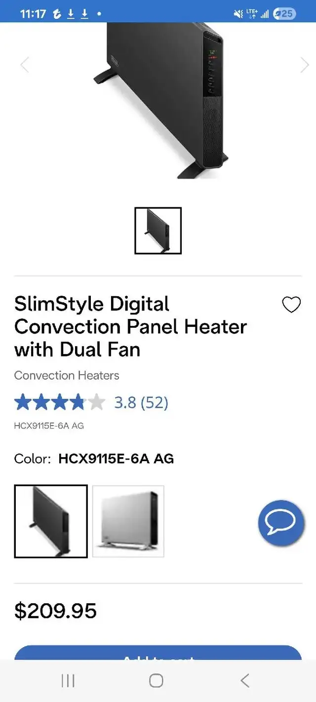SlimStyle Digital Convection Panel Heater with Dual Fan in General Electronics in Oshawa / Durham Region - Image 5