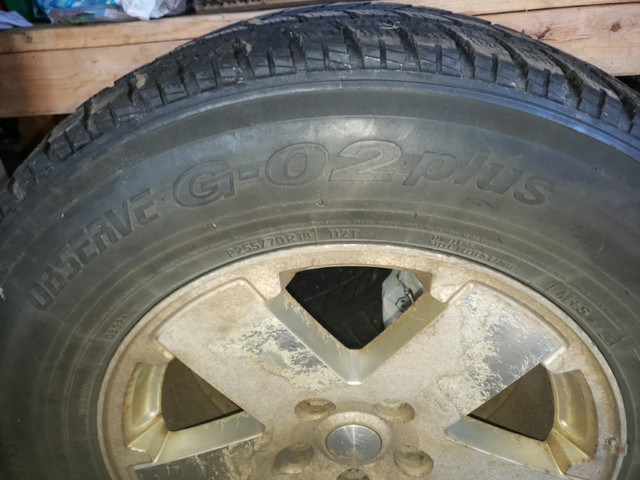 Set of 4 (255/70/r18) Toyo winter tires on factory jeep rims. in Tires & Rims in Saint John - Image 3