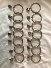 14 x 2” Inch Metal Curtain Clip Rings - Cambria Classic