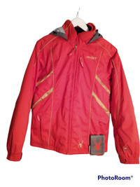 NEW SPYDER Girl's Size 20 Red Lighting Jacket with Hood