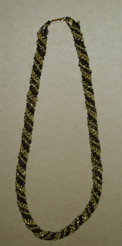 European Spiral Seed Bead Rope Necklace, View more