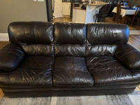 Genuine leather 3 seat sofa