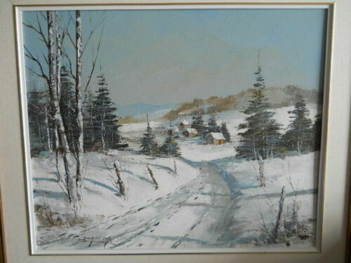 ORIGINAL CLAUDE LANGEVIN OIL ON CANVAS PAINTING 20 X 24 IN in Arts & Collectibles in Ottawa