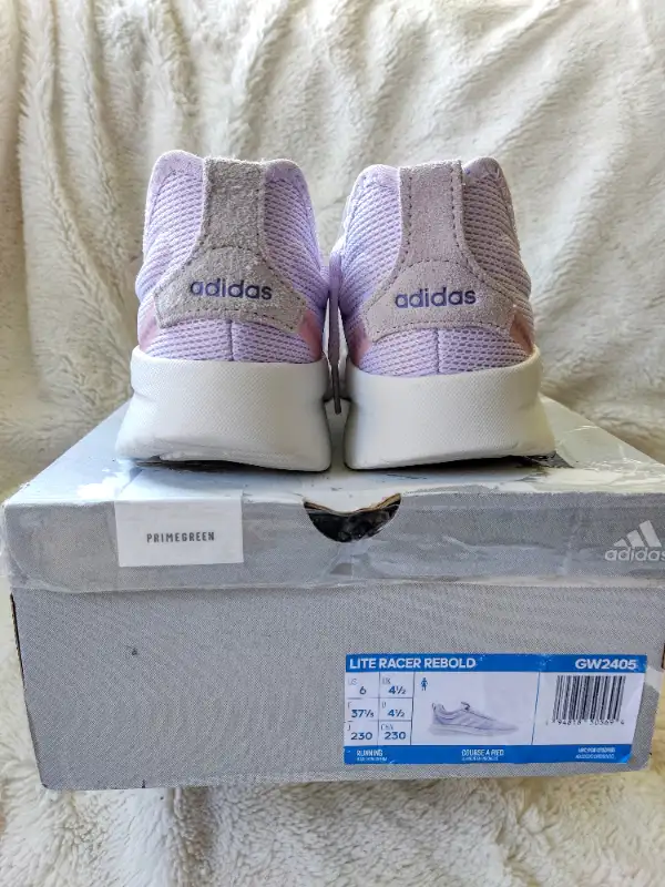 Brand New Adidas Women Size 6 Lite Racer Sneaker Shoes, BNIB in Women's - Shoes in Edmonton - Image 4