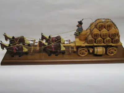 OKTOBERFEST BEER BARREL WAGON  HORSES HOFBRÄU MÜNCHEN GERMANY, View more